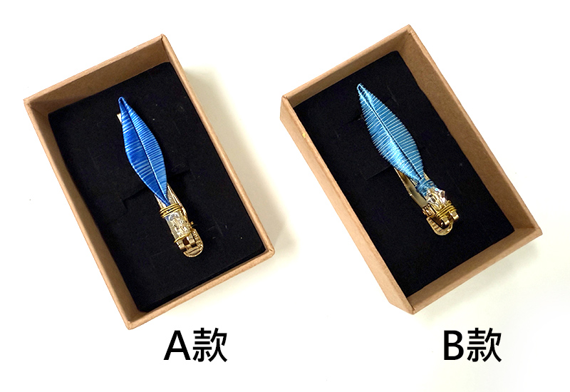 翼想纏花福飾 一葉知心領帶夾